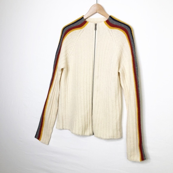 Guess Zipfront, ribbed sweater, striped sweater - Picture 7 of 9